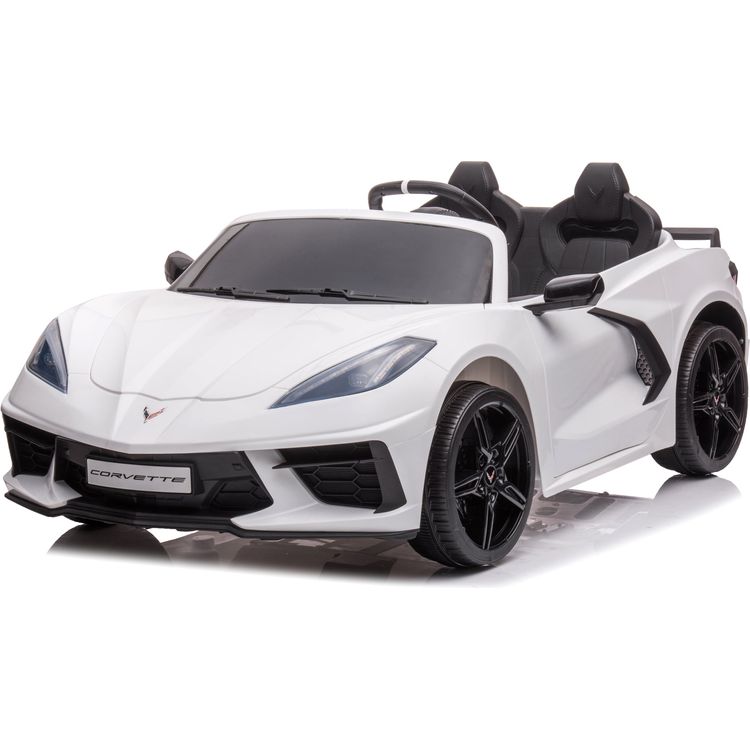 24V Corvette C8 2-Seater Ride On Car - White