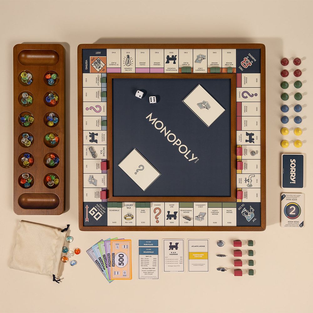 3-in-1 Premium Game Collection Monopoly Sorry Mancala