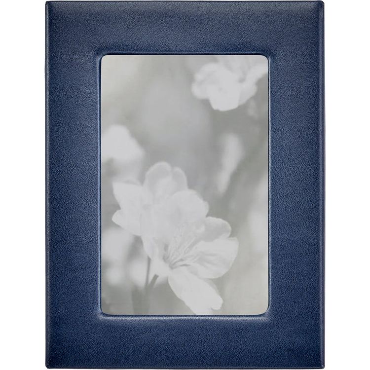 4" x 6" Leather Studio Frame - Navy Blue