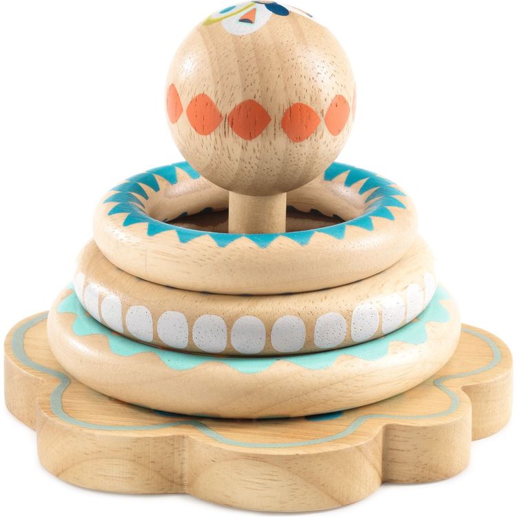 BabyHoopi Wooden Ring Stacker Toy