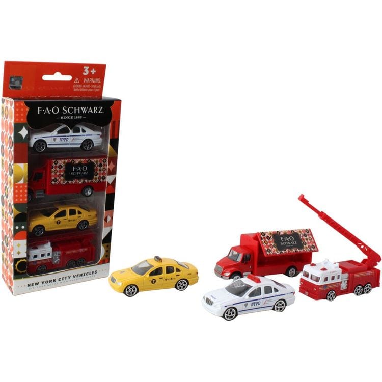 FAO Schwarz Exclusive 4-Piece NYC Vehicle Set