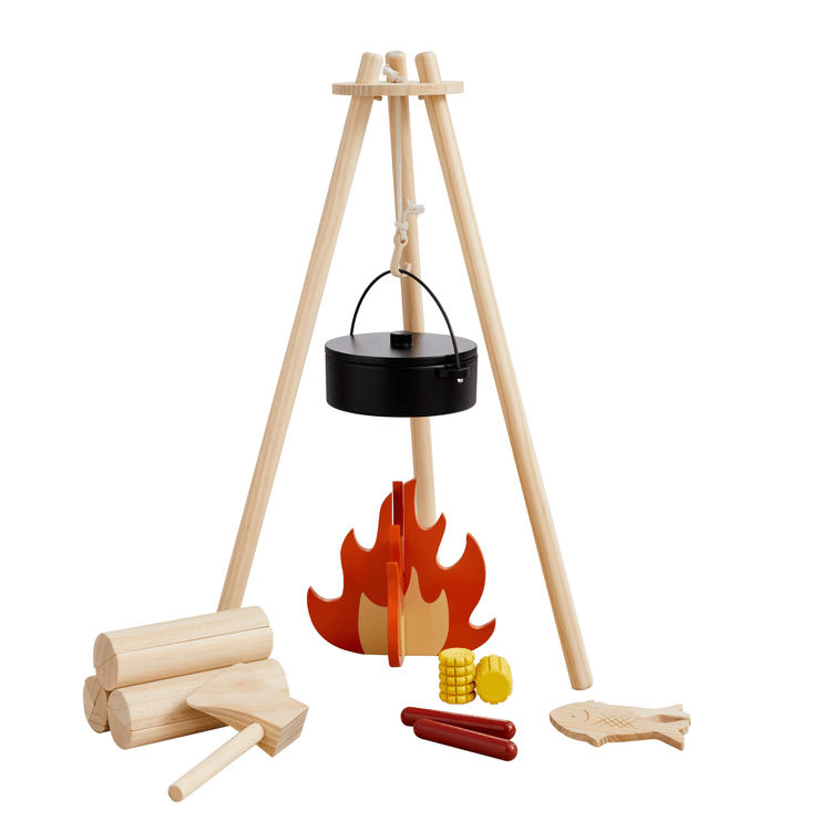Home on the Range Pretend Play Wood Camping Set
