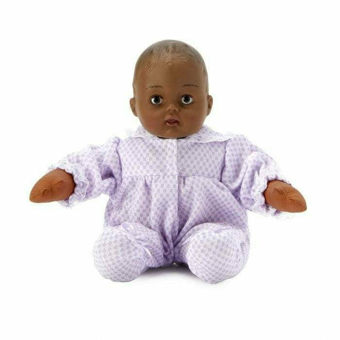 Lavender Check Huggums Doll - Dark Skin Tone