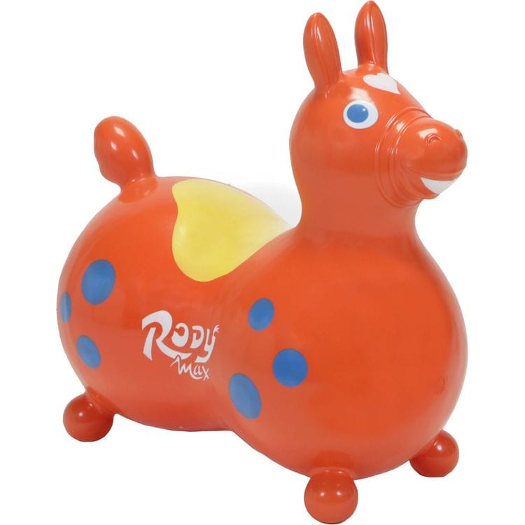 Gymnic Orange Rody Horse Max Inflatable Bouncer Ride-on (with Hand Pump)