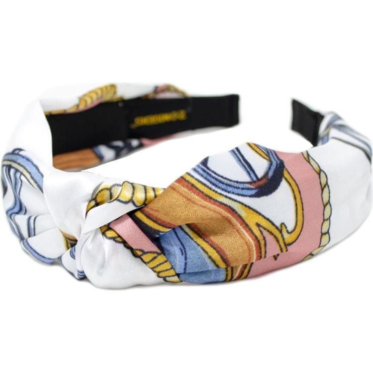 Silk Knot Headband - White