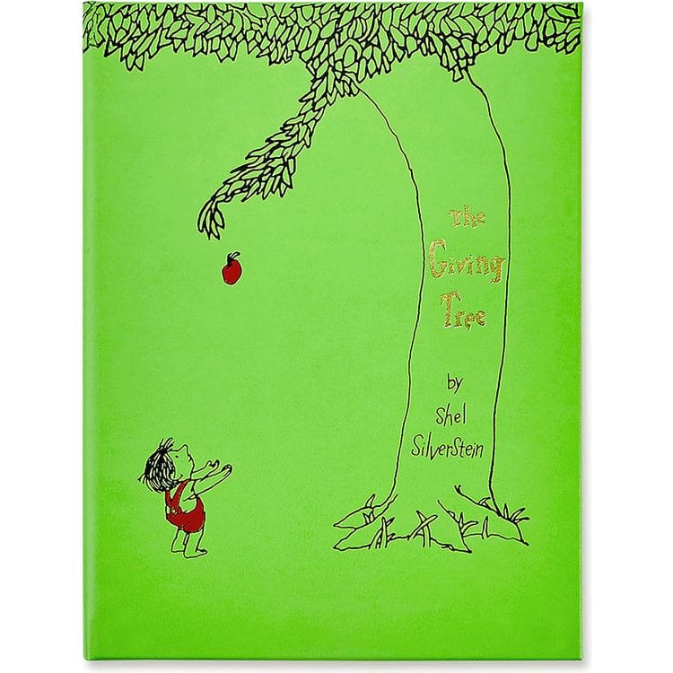 "The Giving Tree" Book in Lime Bonded Leather